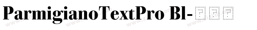 ParmigianoTextPro Bl字体转换
